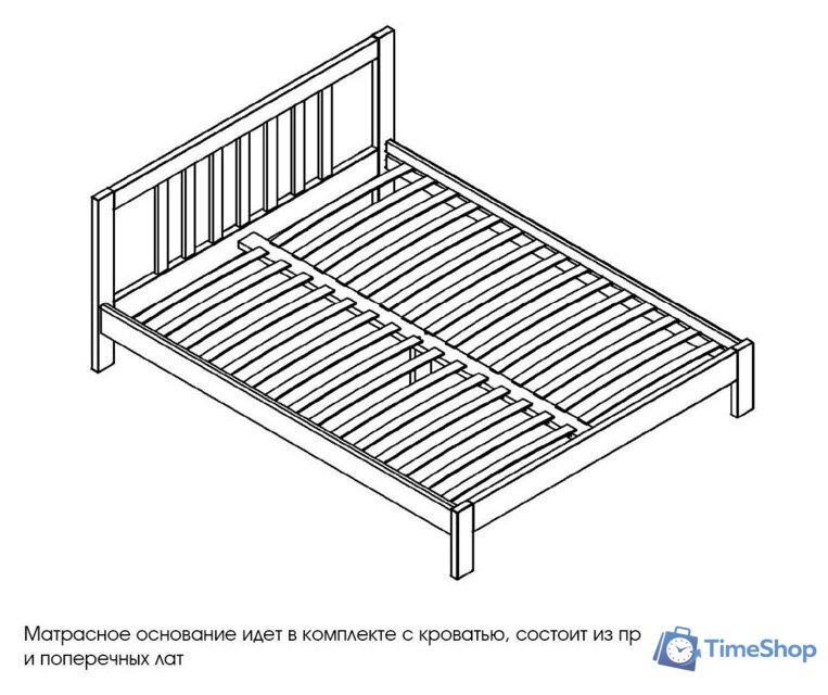 Кровать Мебельград Слип 160x200 (белый фактурный) - Изображение №3 — Интернет-магазин Time-Shop