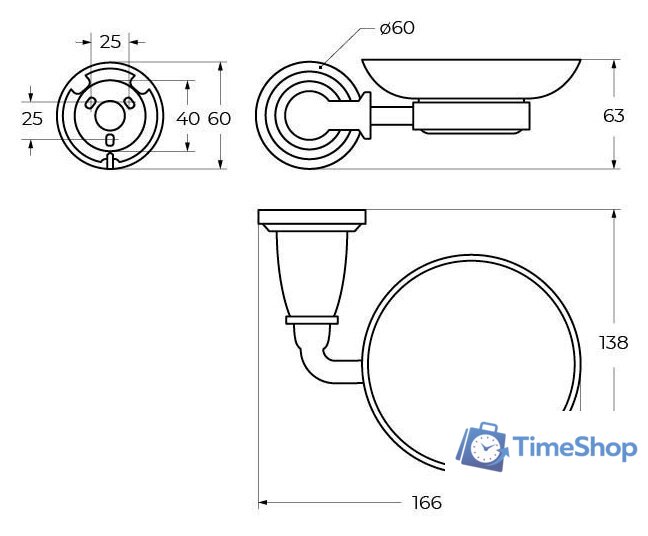 Мыльница Art&Max Bianchi AM-E-2603-Cr - Изображение №2 — Интернет-магазин Time-Shop