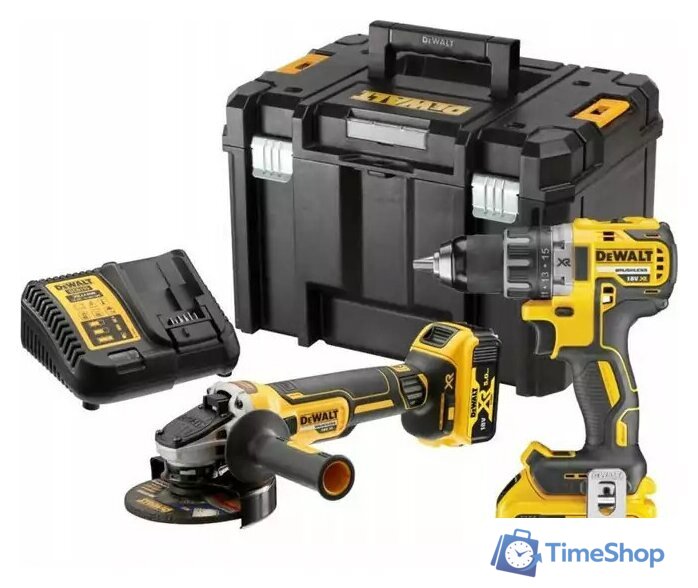  DeWalt DCK2020P2T (шуруповерт, УШМ, кейс) - Изображение №1 — Интернет-магазин Time-Shop