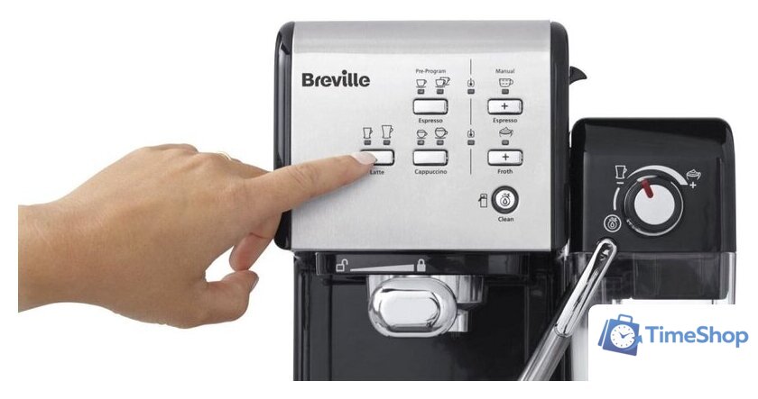 Рожковая кофеварка Breville Prima Latte II VCF108X - Изображение №9 — Интернет-магазин Time-Shop