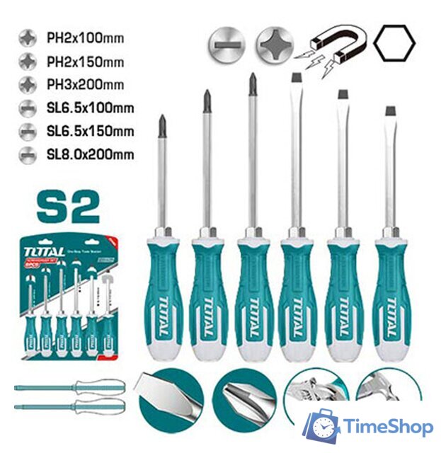 Набор отверток Total THGSS2606 (6 предметов) - Изображение №1 — Интернет-магазин Time-Shop