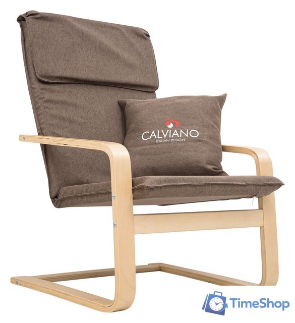 Интерьерное кресло Calviano Soft 1 (коричневый) - Изображение №1 — Интернет-магазин Time-Shop
