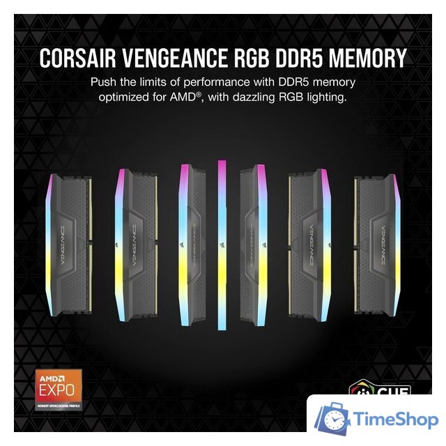 Оперативная память Corsair Vengeance RGB 2x16ГБ DDR5 6400 МГц CMH32GX5M2B6400Z36 - Изображение №2 — Интернет-магазин Time-Shop