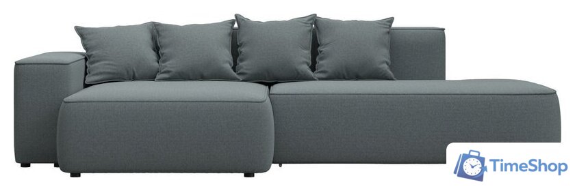 Угловой диван Лига диванов Лига-065 левый 129799L (рогожка амур 07 серый) - Изображение №1 — Интернет-магазин Time-Shop