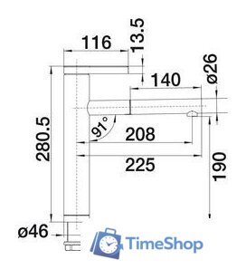 Смеситель Blanco Linee-S (хром) - Изображение №6 — Интернет-магазин Time-Shop