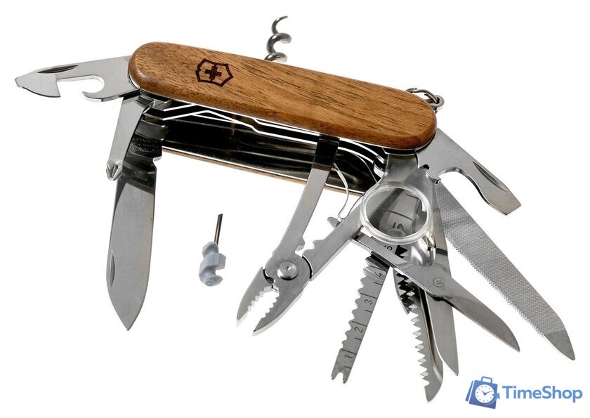 Мультитул Victorinox Swiss Champ Wood (коричневый) - Изображение №3 — Интернет-магазин Time-Shop