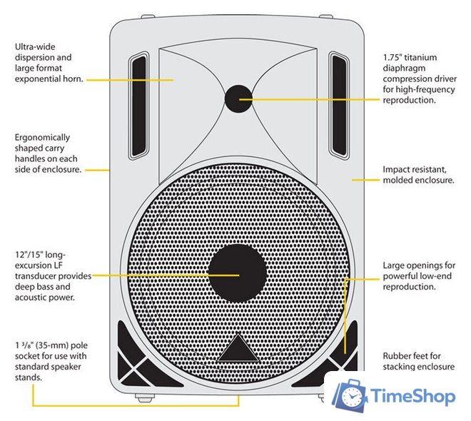 Концертная акустика Behringer EUROLIVE B215XL - Изображение №3 — Интернет-магазин Time-Shop