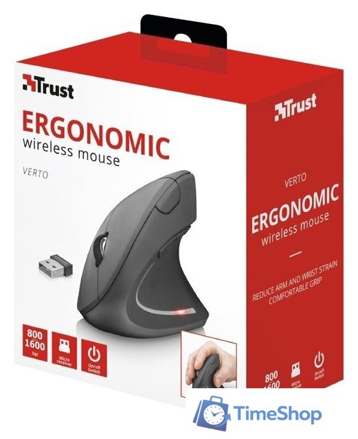 Вертикальная мышь Trust Verto Wireless - Изображение №6 — Интернет-магазин Time-Shop