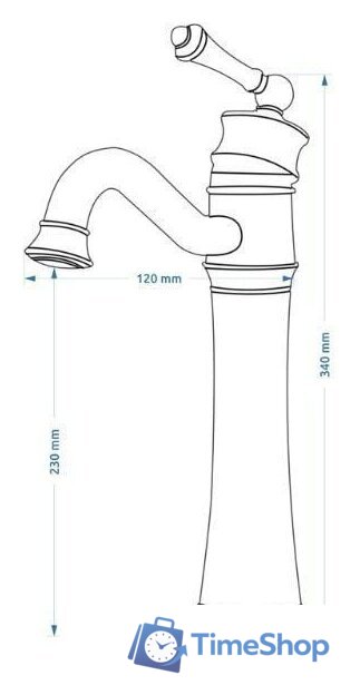 Смеситель Rea Vintage Old REA-B0227 (черный) - Изображение №5 — Интернет-магазин Time-Shop