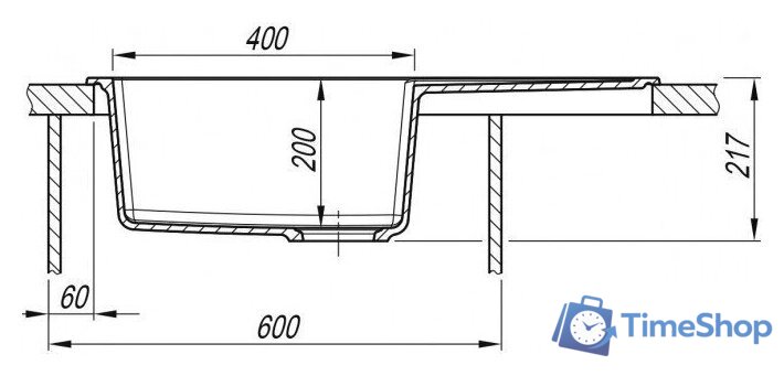 Кухонная мойка ARFEKA ZIA 76 Silken White - Изображение №7 — Интернет-магазин Time-Shop
