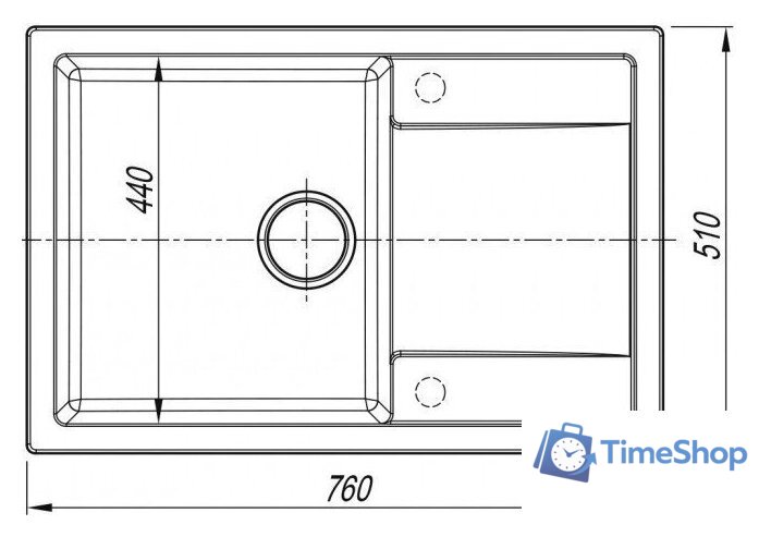 Кухонная мойка ARFEKA ZIA 76 Silken White - Изображение №6 — Интернет-магазин Time-Shop