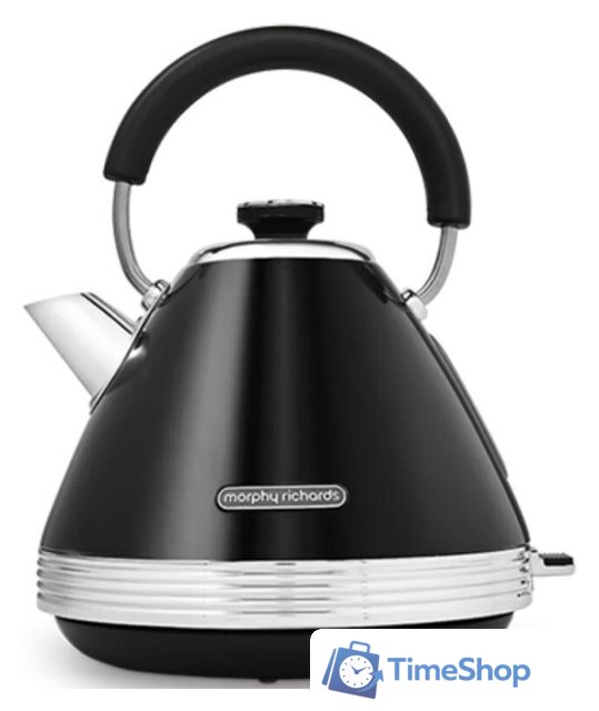Электрический чайник Morphy Richards Retro Pyramid Black 100331 - Изображение №1 — Интернет-магазин Time-Shop