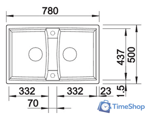 Кухонная мойка Blanco Lexa 8 525906 (черный) - Изображение №2 — Интернет-магазин Time-Shop