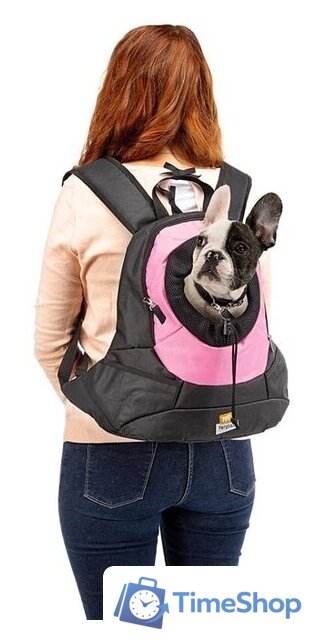 Рюкзак-переноска Ferplast Kangoo S (черный/розовый) - Изображение №7 — Интернет-магазин Time-Shop