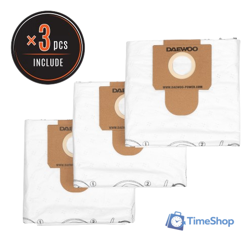 Комплект одноразовых мешков Daewoo Power DAVC 60TB - Изображение №1 — Интернет-магазин Time-Shop