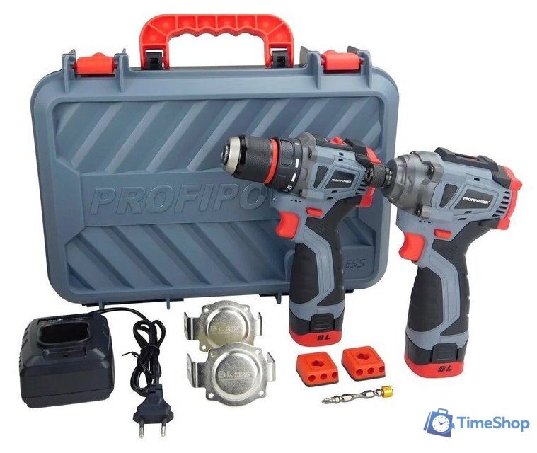 Дрель-шуруповерт Profipower Комби BL-161C (с 2-мя АКБ, кейс) - Изображение №1 — Интернет-магазин Time-Shop