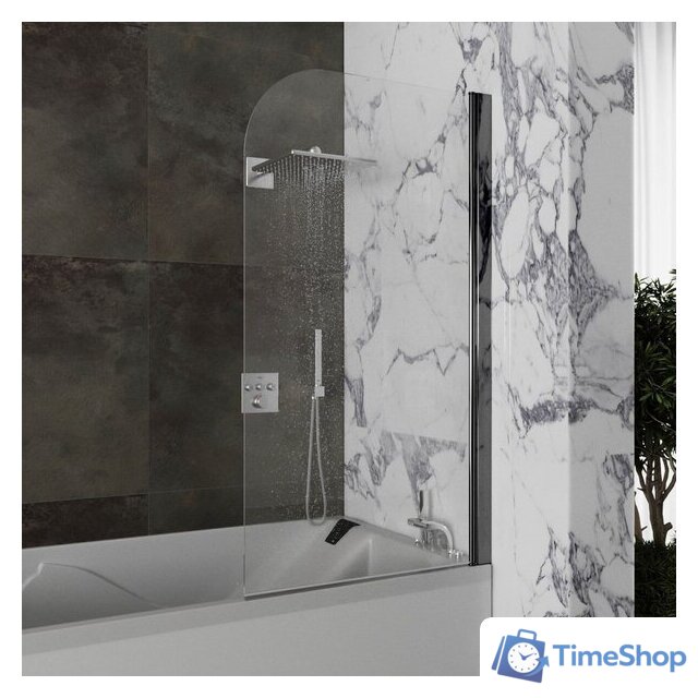Стеклянная шторка для ванны Roxen Brimen 52010-80B 80х140 - Изображение №9 — Интернет-магазин Time-Shop