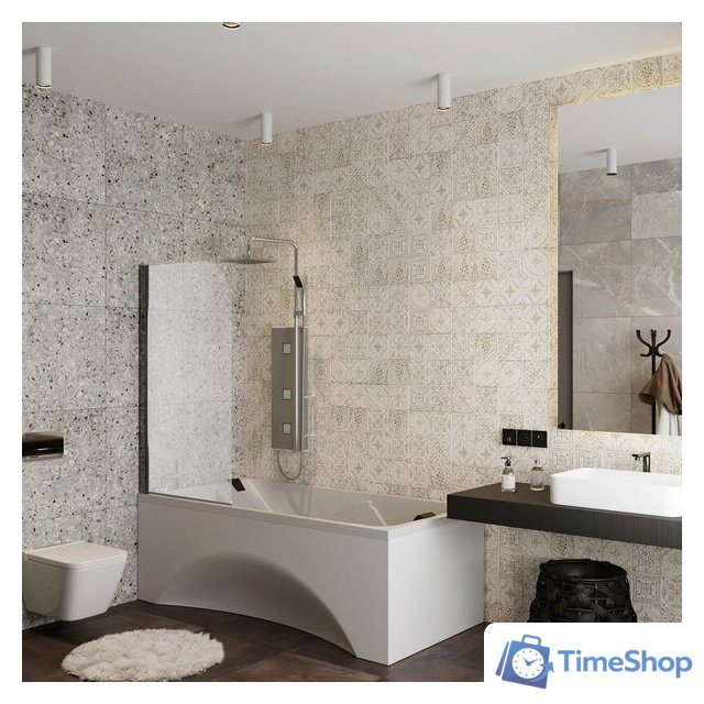 Стеклянная шторка для ванны Roxen Brimen 52010-80B 80х140 - Изображение №5 — Интернет-магазин Time-Shop