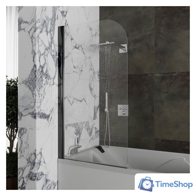 Стеклянная шторка для ванны Roxen Brimen 52010-80B 80х140 - Изображение №1 — Интернет-магазин Time-Shop