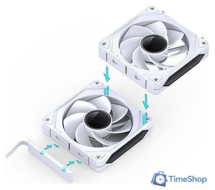 Комплект вентиляторов для корпуса Jonsbo ZL-120 Reversed (белый, 3 шт.) - Изображение №10 — Интернет-магазин Time-Shop