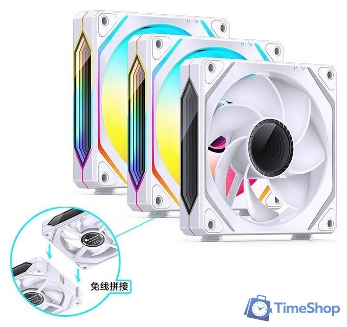 Комплект вентиляторов для корпуса Jonsbo ZL-120 Reversed (белый, 3 шт.) - Изображение №11 — Интернет-магазин Time-Shop