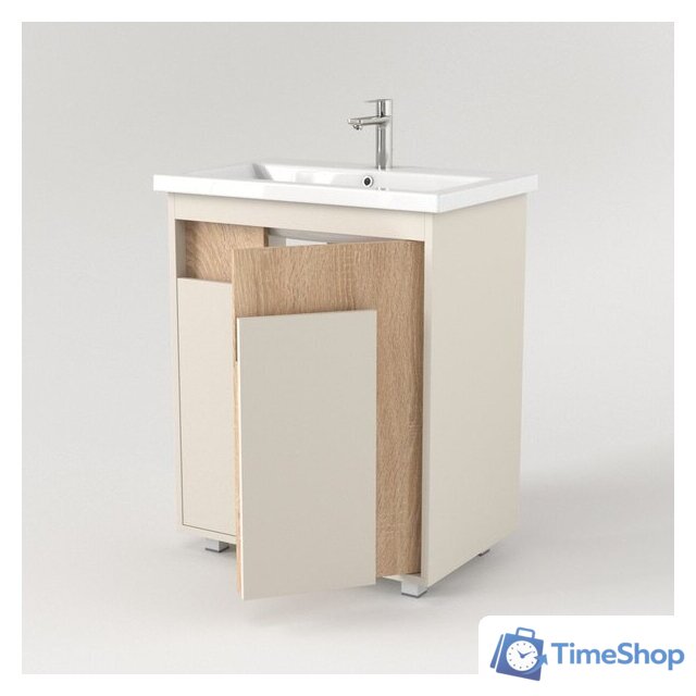  Дабер Тумба под умывальник 015 60 Т15.6.0.18 (бежевый/дуб бардолино) - Изображение №3 — Интернет-магазин Time-Shop
