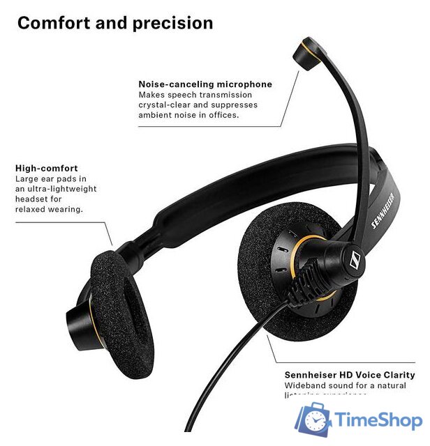 Офисная гарнитура Sennheiser SC 60 USB ML - Изображение №5 — Интернет-магазин Time-Shop
