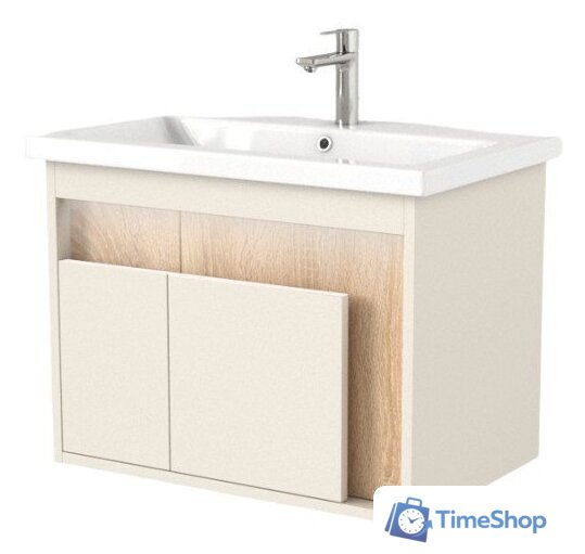  Дабер Тумба под умывальник 016 WeltWasser Deilbach 7517-70 Т16.7W.0.18_light (с подсветкой, бежевый/дуб бардолино) - Изображение №1 — Интернет-магазин Time-Shop