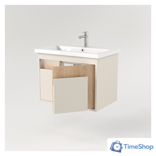  Дабер Тумба под умывальник 016 WeltWasser Deilbach 7517-70 Т16.7W.0.18_light (с подсветкой, бежевый/дуб бардолино) - Изображение №3 — Интернет-магазин Time-Shop