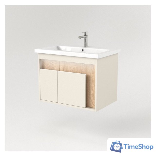  Дабер Тумба под умывальник 016 WeltWasser Deilbach 7517-70 Т16.7W.0.18_light (с подсветкой, бежевый/дуб бардолино) - Изображение №2 — Интернет-магазин Time-Shop