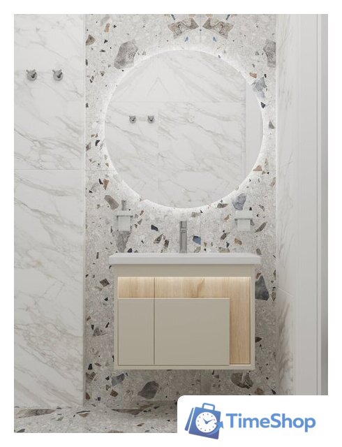  Дабер Тумба под умывальник 016 WeltWasser Deilbach 7517-70 Т16.7W.0.18_light (с подсветкой, бежевый/дуб бардолино) - Изображение №4 — Интернет-магазин Time-Shop