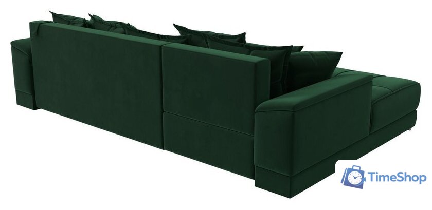 Угловой диван Лига диванов НордСтар левый 121108L (велюр зеленый/подушки велюр зеленый) - Изображение №8 — Интернет-магазин Time-Shop
