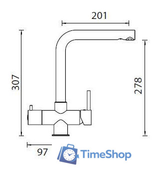 Смеситель Schock Plutos-D Cristalite (хром/альпина) - Изображение №3 — Интернет-магазин Time-Shop