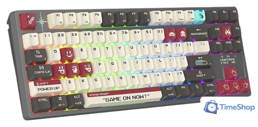 Клавиатура A4Tech Bloody WS87 Pixels Red (Bloody BLMS Red Plus) - Изображение №2 — Интернет-магазин Time-Shop