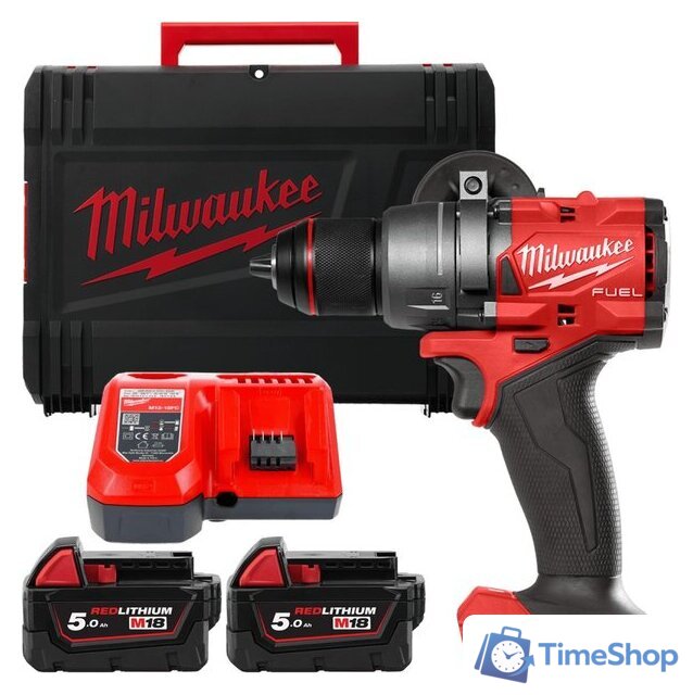 Дрель-шуруповерт Milwaukee M18 FUEL M18FDD3-502X 4933479863 (с 2-мя АКБ 5 Ач, кейс) - Изображение №1 — Интернет-магазин Time-Shop