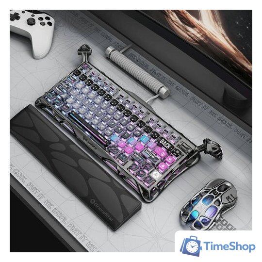 Клавиатура Gravastar Mercury K1 Pro Special Edition Cyberpunk (GravaStar x Kailh Speedy Mint) - Изображение №11 — Интернет-магазин Time-Shop