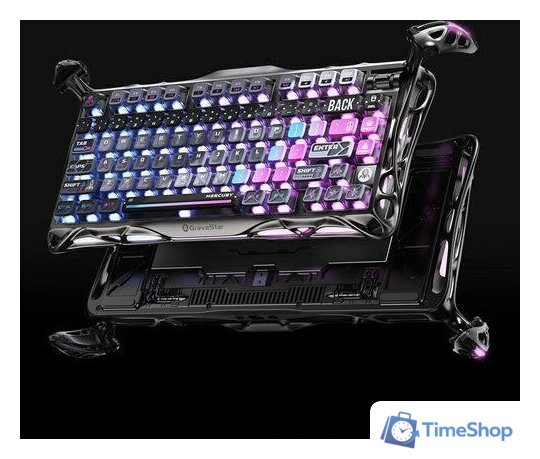 Клавиатура Gravastar Mercury K1 Pro Special Edition Cyberpunk (GravaStar x Kailh Speedy Mint) - Изображение №10 — Интернет-магазин Time-Shop