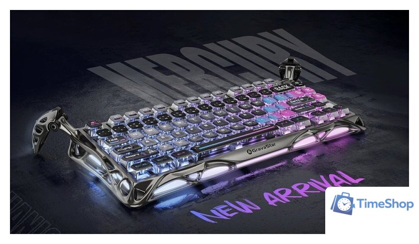 Клавиатура Gravastar Mercury K1 Pro Special Edition Cyberpunk (GravaStar x Kailh Speedy Mint) - Изображение №5 — Интернет-магазин Time-Shop