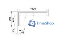 Кухонная мойка Blanco Zenar XL 6 S 527187 (левая, мягкий белый) - Изображение №3 — Интернет-магазин Time-Shop