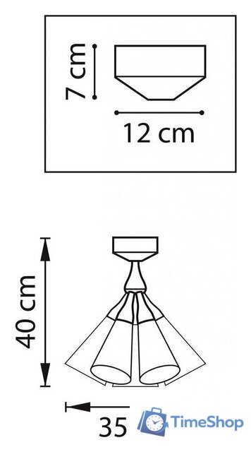 Люстра средней высоты Lightstar Cone 757070 - Изображение №6 — Интернет-магазин Time-Shop