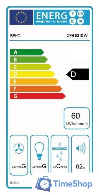 Кухонная вытяжка BEKO CFB 5310 W - Изображение №3 — Интернет-магазин Time-Shop
