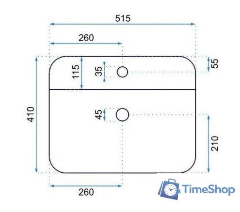 Умывальник Rea Martina U6646 - Изображение №2 — Интернет-магазин Time-Shop