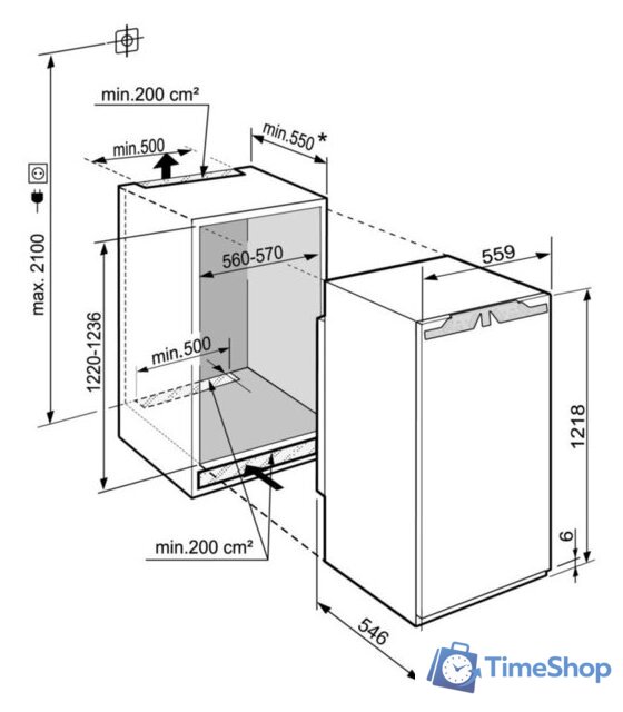 Однокамерный холодильник Liebherr IRBd 4151 Prime - Изображение №3 — Интернет-магазин Time-Shop
