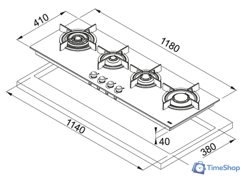 Варочная панель Franke FHCR 1204 3G TC HE BK C - Изображение №2 — Интернет-магазин Time-Shop