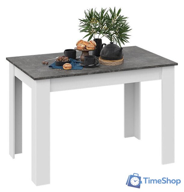 Кухонный стол Трия Промо тип 2 (белый/ателье темный) - Изображение №1 — Интернет-магазин Time-Shop