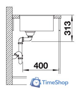 Кухонная мойка Blanco Subline 400-F 525988 (черный) - Изображение №3 — Интернет-магазин Time-Shop