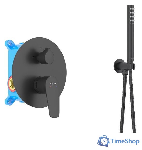 Душевая система  Aquatek Бетта AQ1172MB (черный матовый) - Изображение №4 — Интернет-магазин Time-Shop