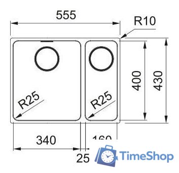 Кухонная мойка Franke Mythos MYX 160-34-16 122.0624.559 - Изображение №8 — Интернет-магазин Time-Shop