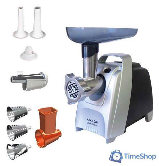 Мясорубка Аксион М62.02 (черный/серебристый) - Изображение №1 — Интернет-магазин Time-Shop
