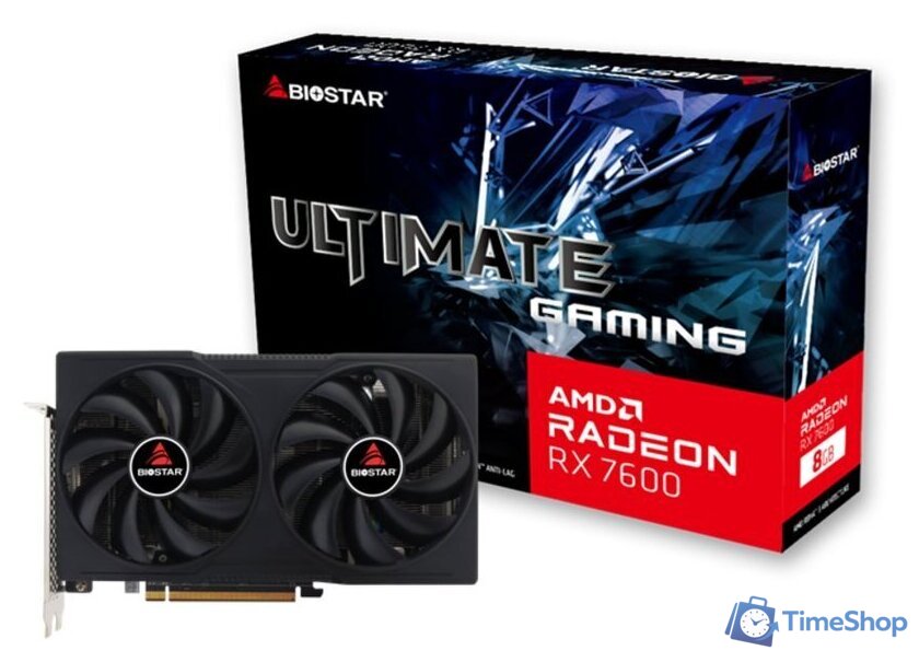Видеокарта BIOSTAR Radeon RX 7600 8GB GDDR6 VA7606RM81 - Изображение №2 — Интернет-магазин Time-Shop